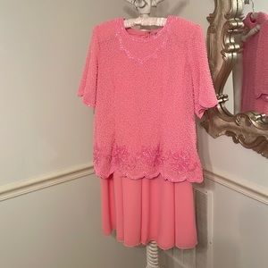 v i n t a g e:: beaded top with skirt set